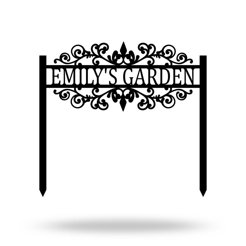 Personalized Metal Yard Garden Sign Garden Stake