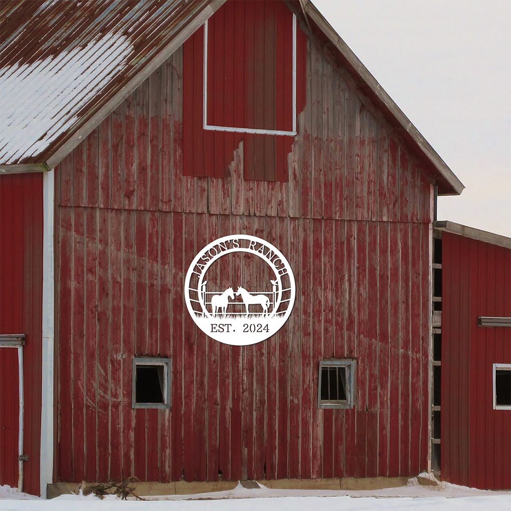 Personalized Horse Ranch Sign Farm Metal Sign
