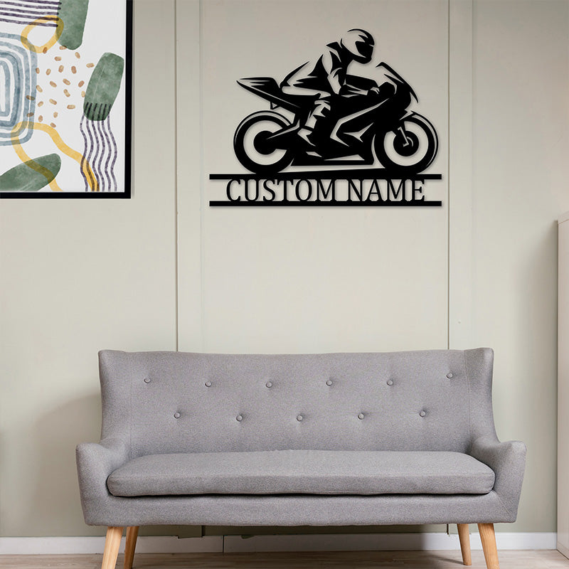 Personalized Motorcycle Metal Sign Metal Wall Art