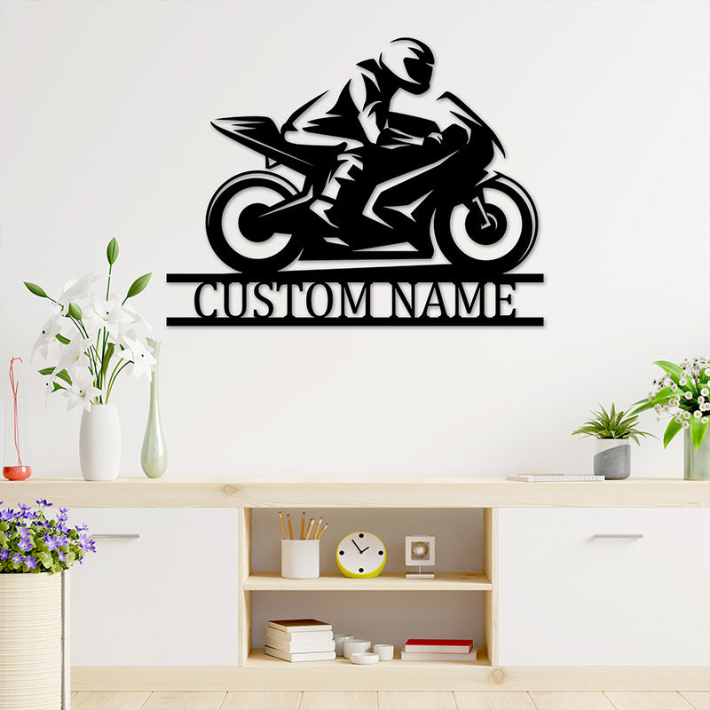 Personalized Motorcycle Metal Sign Metal Wall Art