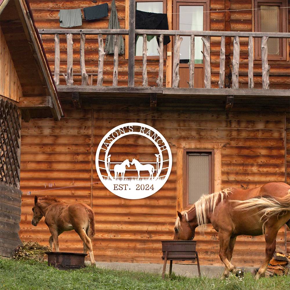 Personalized Horse Ranch Sign Farm Metal Sign