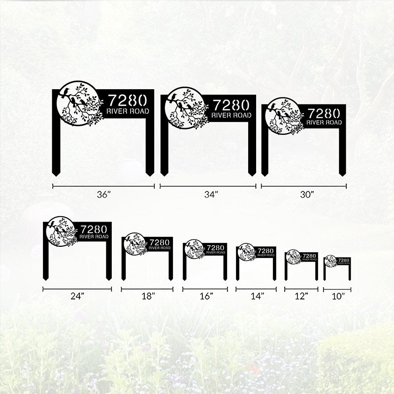 Custom Bird Metal Yard Art Garden Stake Sign Address Sign