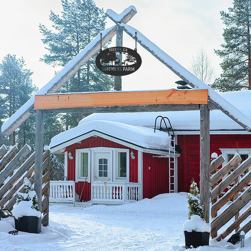 Custom Deer Family Metal Wildlife Sign for Farm Decor