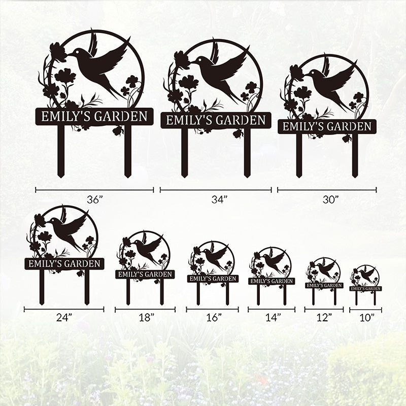 Custom Outdoor Flower Metal Garden Stake Sign Yard Art