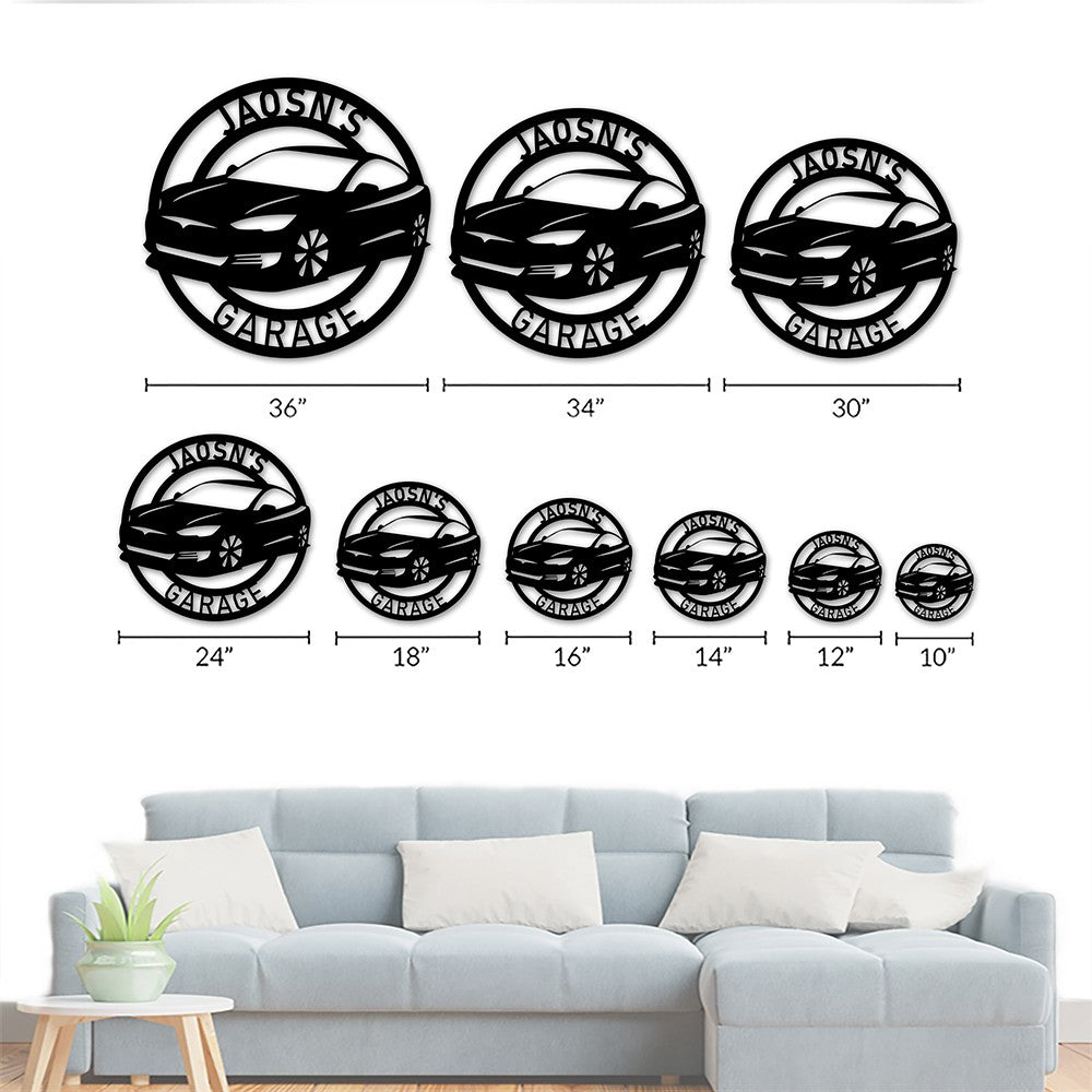 Custom Car Metal Garage Sign Work Shop Sign