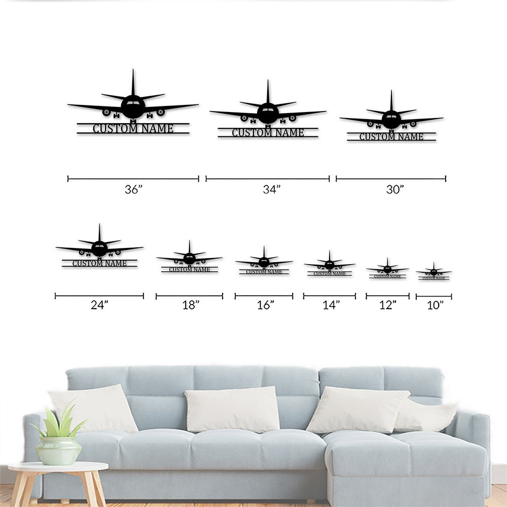 Personalized Airplane Metal Sign Metal Wall Art