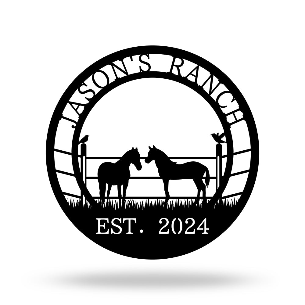 Personalized Horse Ranch Sign Farm Metal Sign - iWantDIY