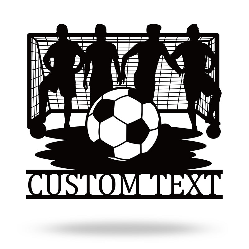 Custom Soccer Football Metal Wall Sign Sports Wall Decor