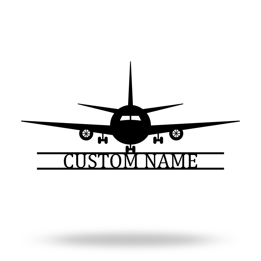 Personalized Airplane Metal Sign Metal Wall Art