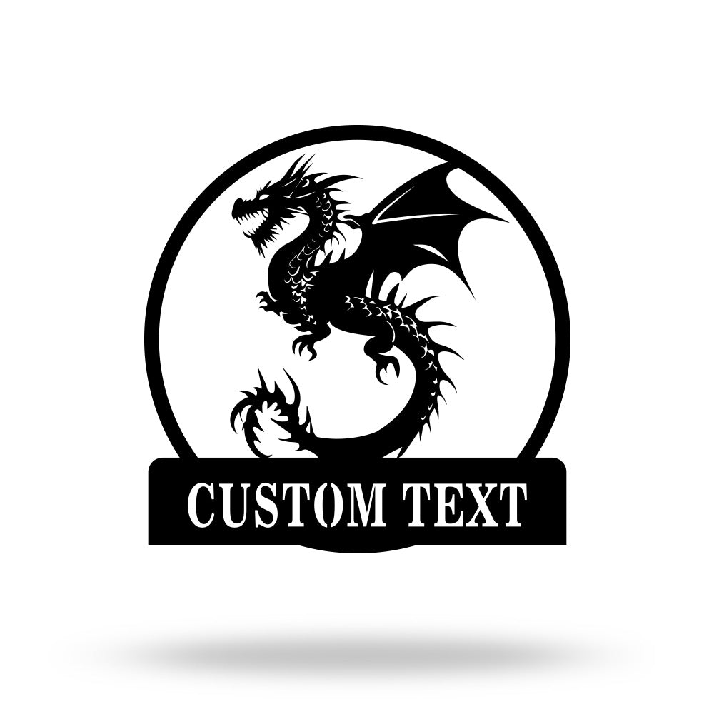 Personalized Dragon Name Metal Sign Metal Wall Art