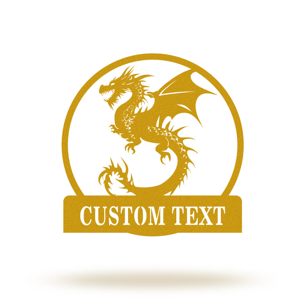 Personalized Dragon Name Metal Sign Metal Wall Art