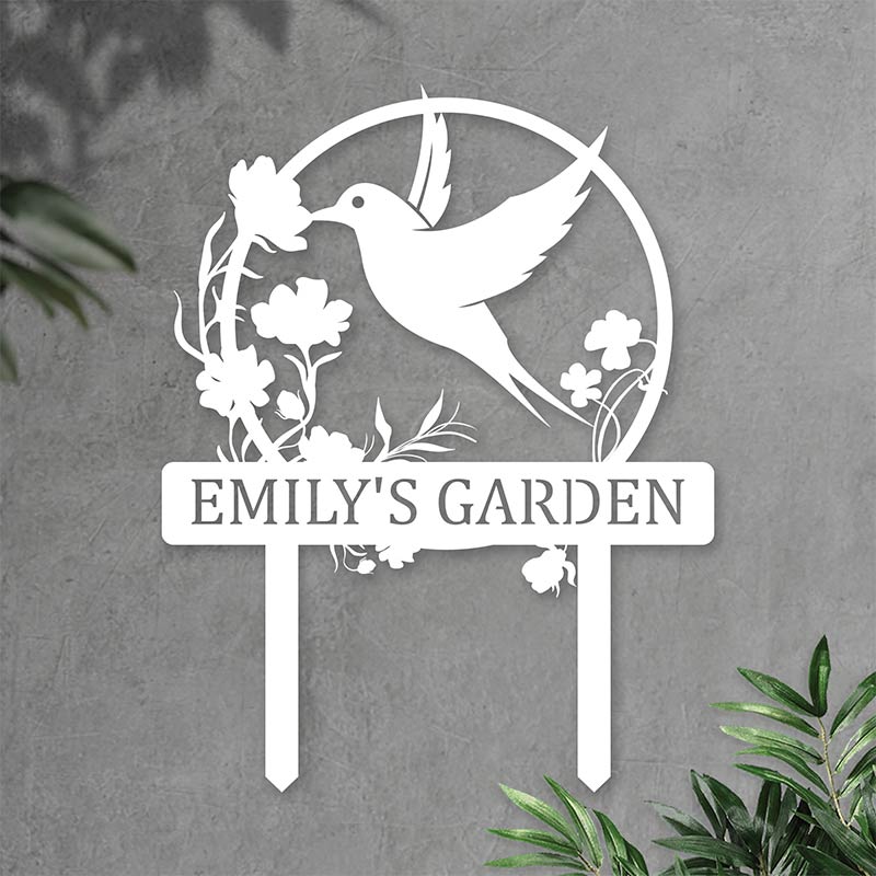 Custom Outdoor Flower Metal Garden Stake Sign Yard Art