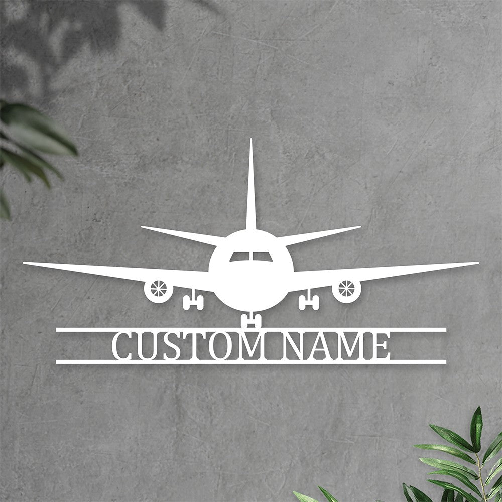 Personalized Airplane Metal Sign Metal Wall Art