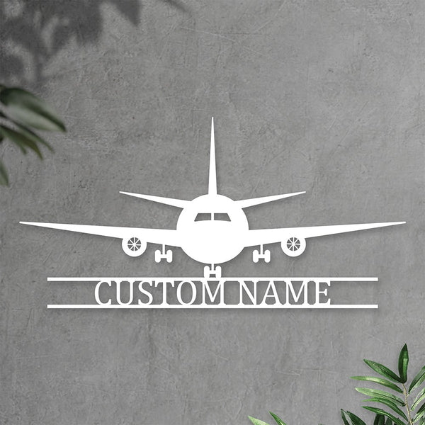 Personalized Airplane Metal Sign Metal Wall Art - iWantDIY