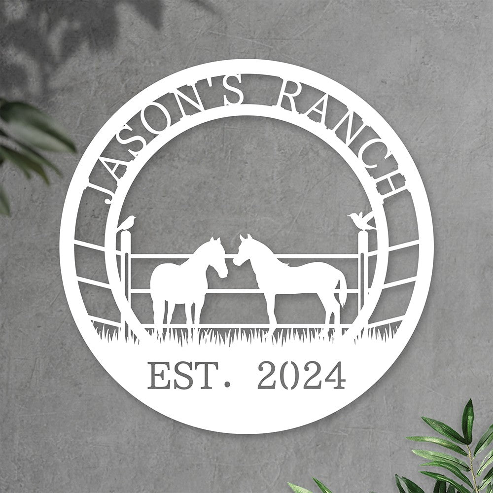 Love Ranch Sign Personalized Horse Ranch Sign Farm Metal Sign - iWantDIY