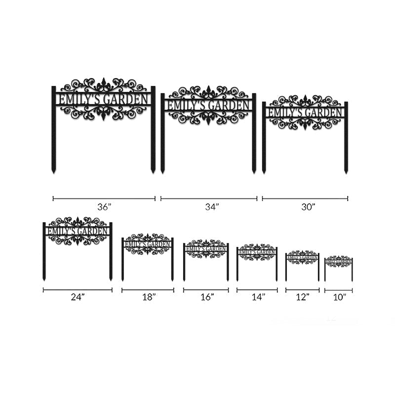 Personalized Metal Yard Garden Sign Garden Stake - 60‘’