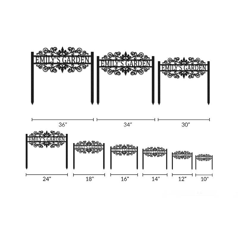 Personalized Metal Yard Garden Sign Garden Stake - 60‘’