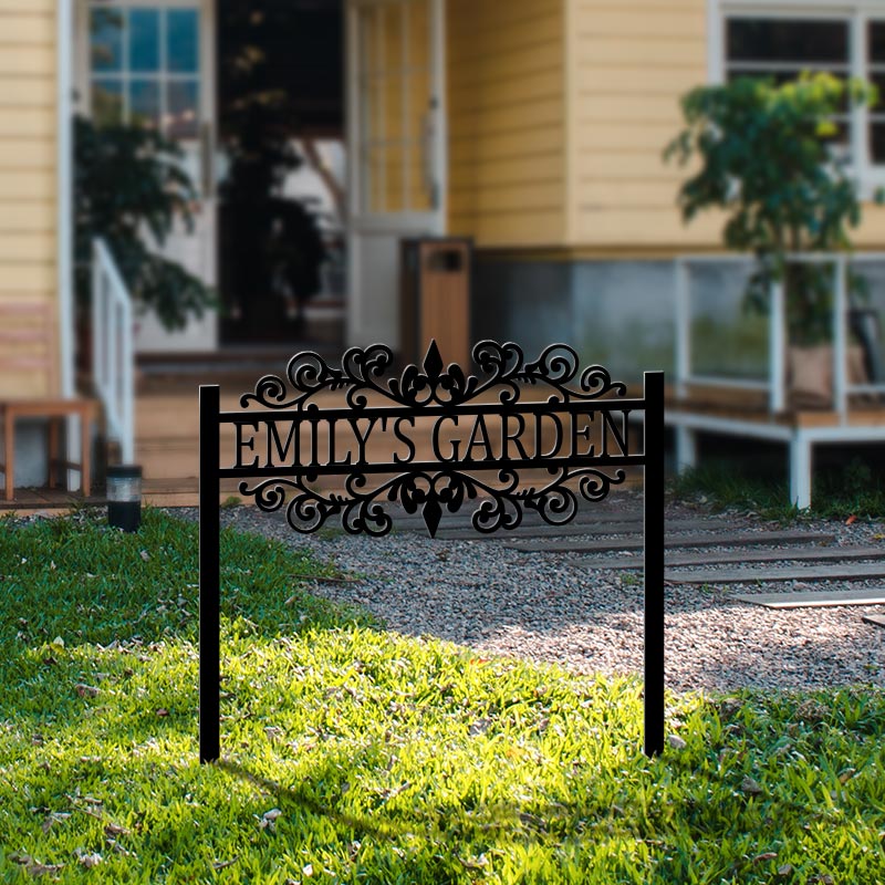 Personalized Metal Yard Garden Sign Garden Stake - 60‘’