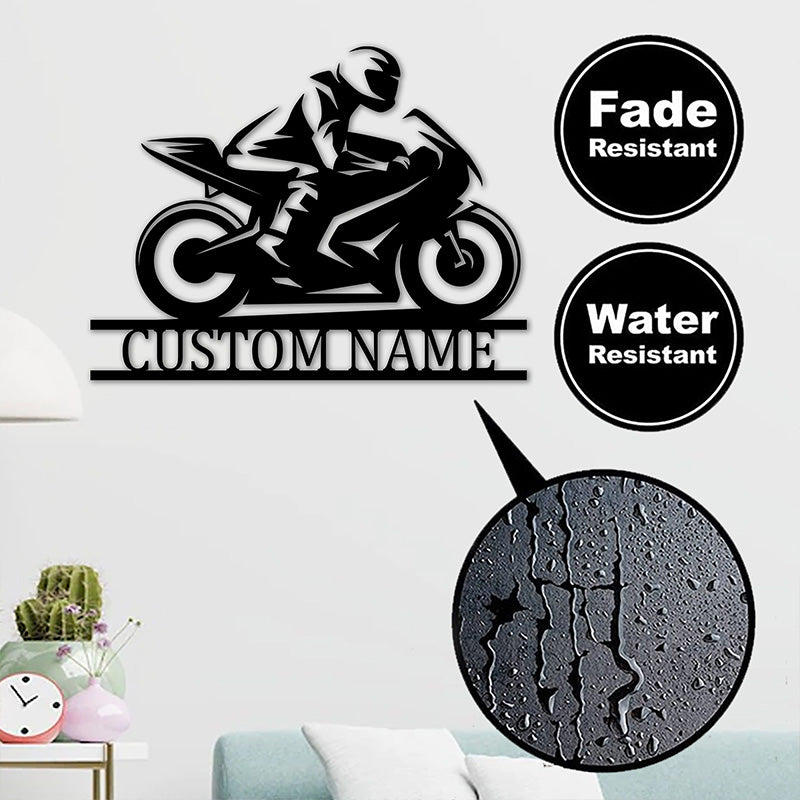 Personalized Motorcycle Metal Sign Metal Wall Art