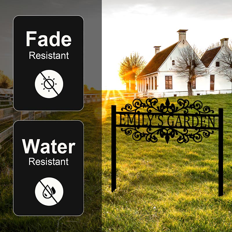 Personalized Metal Yard Garden Sign Garden Stake - 60‘’