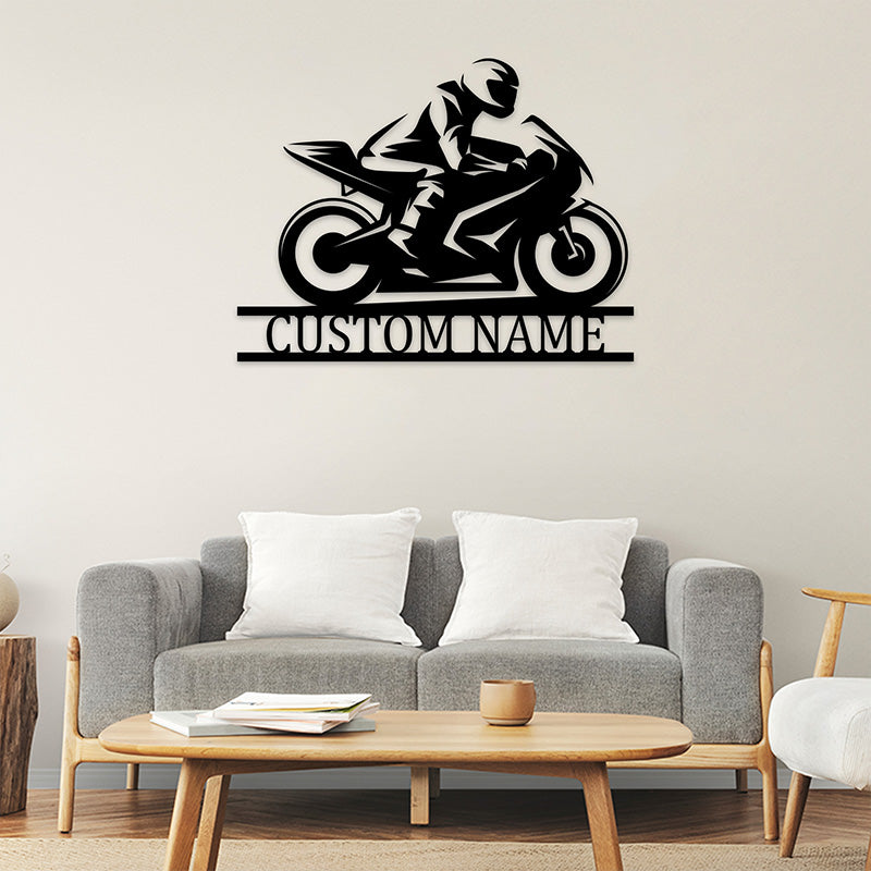 Personalized Motorcycle Metal Sign Metal Wall Art
