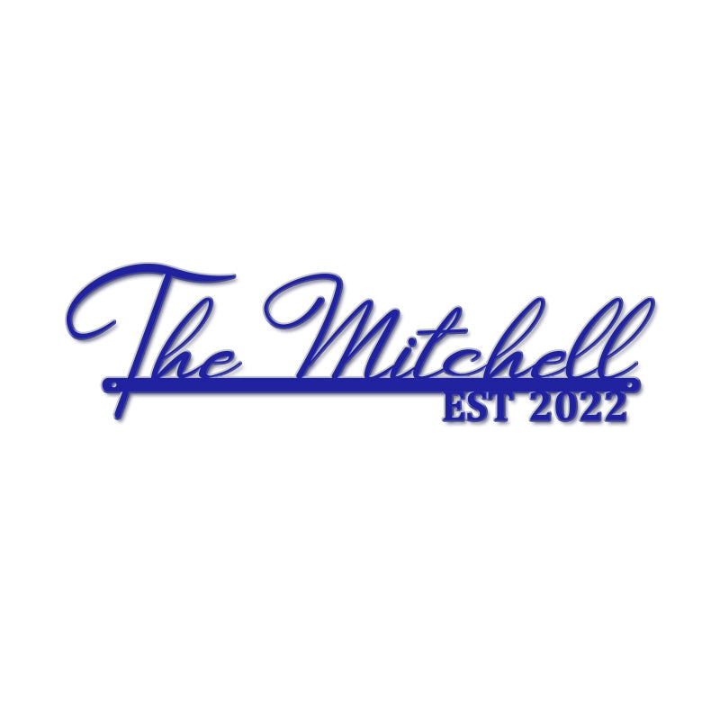 Custom Family Name Metal Sign for Home Decor