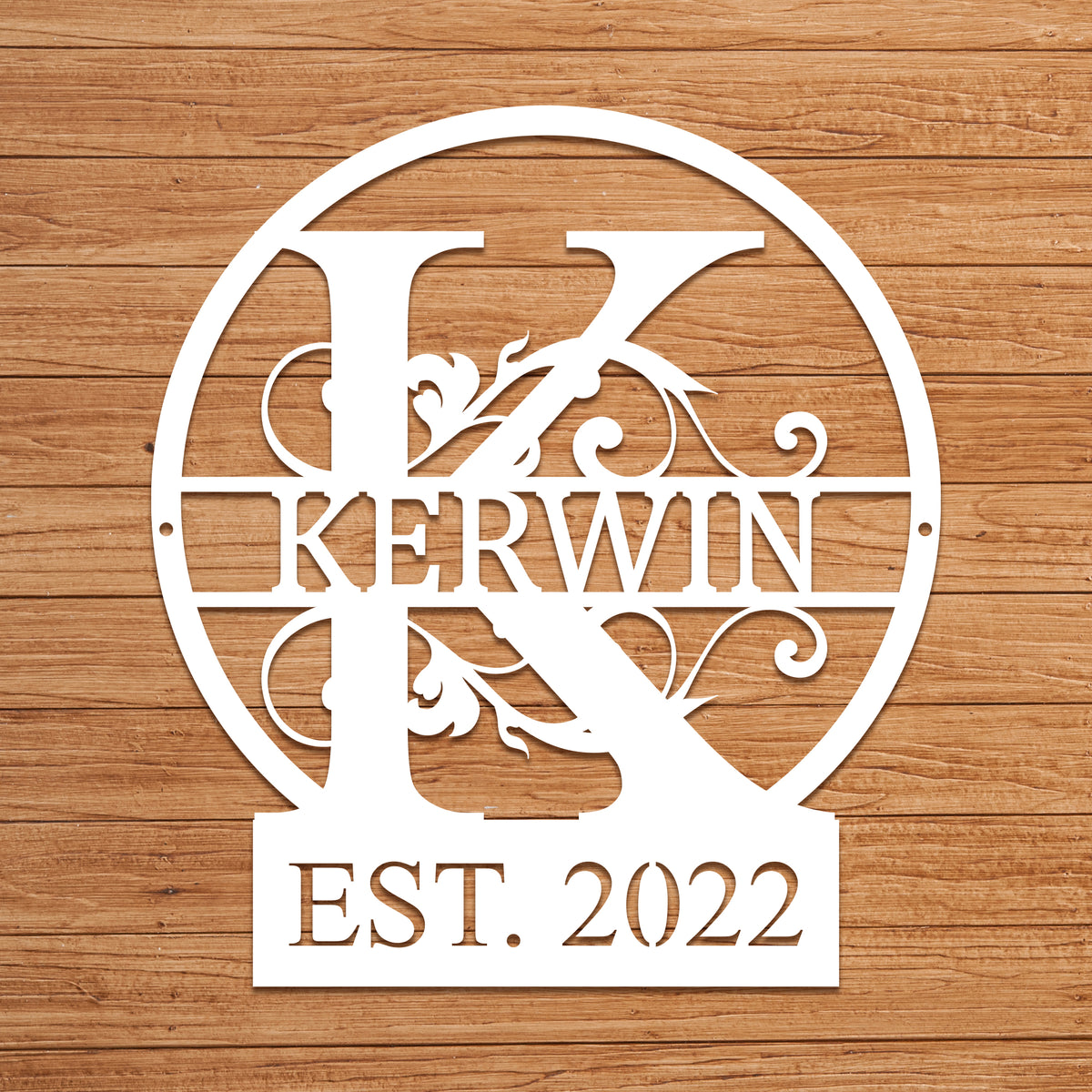 Custom Family Name Sign Metal Wall Art House Decor