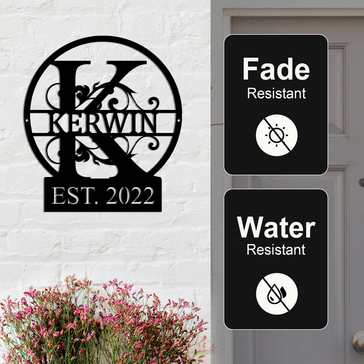 Custom Family Name Sign Metal Wall Art House Decor