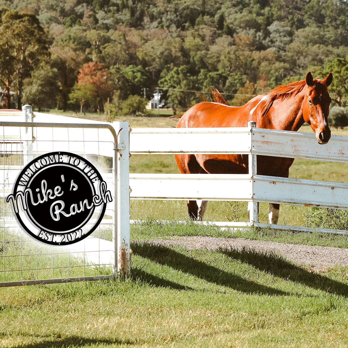 Custom Ranch Sign Metal Welcome Wall Art