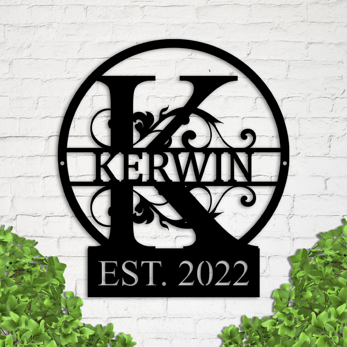 Custom Family Name Sign Metal Wall Art House Decor