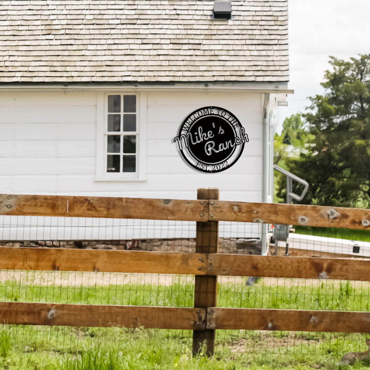 Custom Ranch Sign Metal Welcome Wall Art