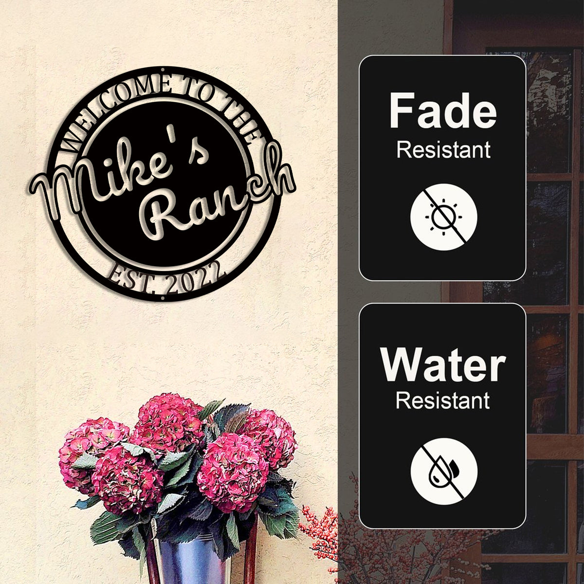 Custom Ranch Sign Metal Welcome Wall Art