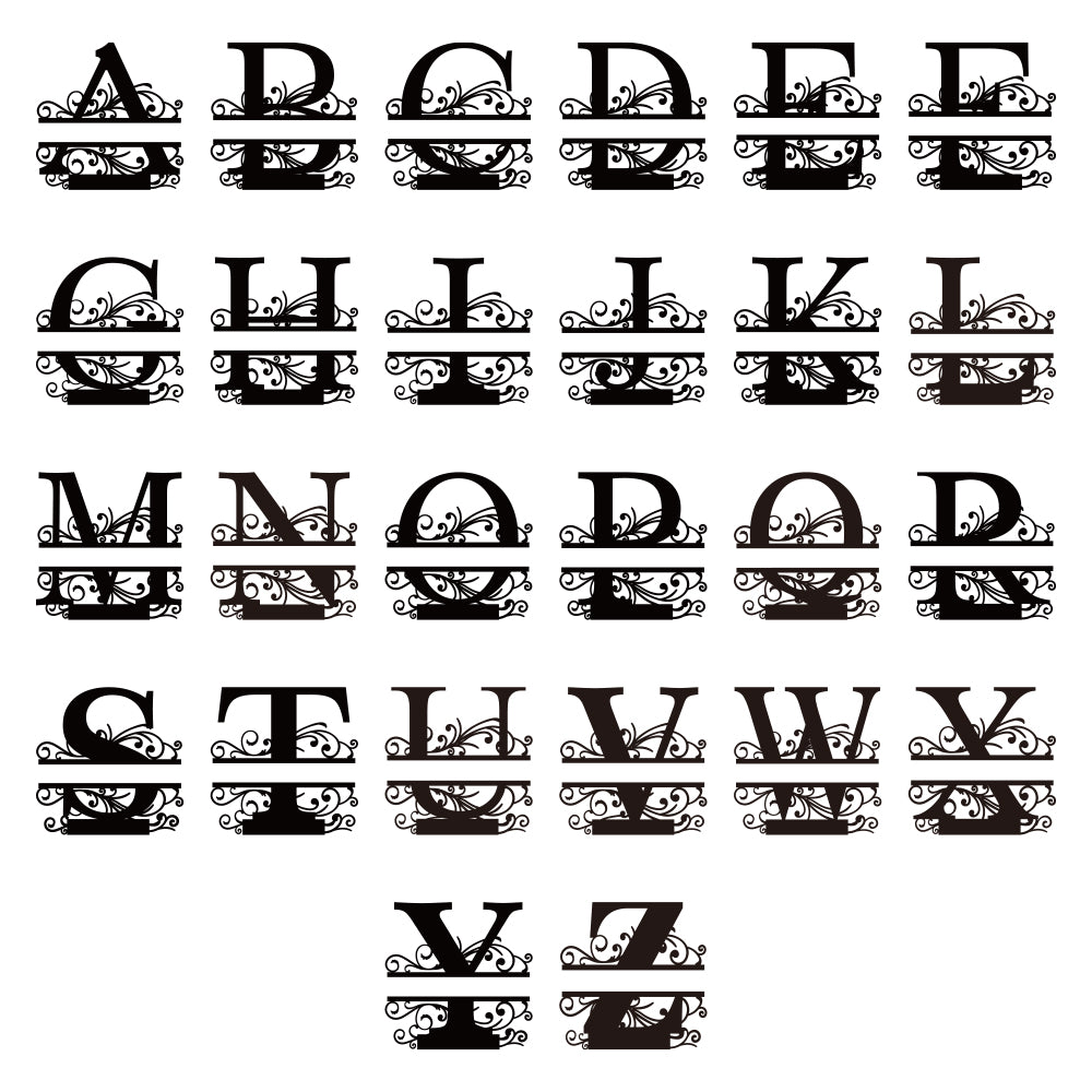 Personalized Family Lace Last Name Metal Letters Sign