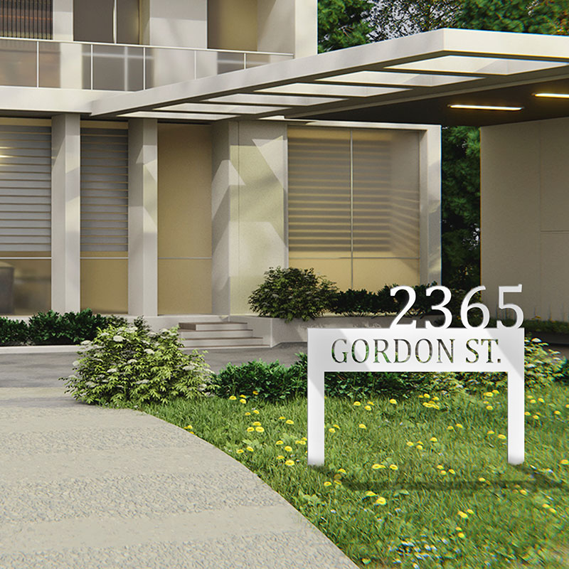 Personalized Metal Address Yard Sign House Numbers for Home