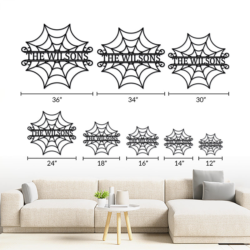 Custom Halloween Decor Name Monogram Metal Sign