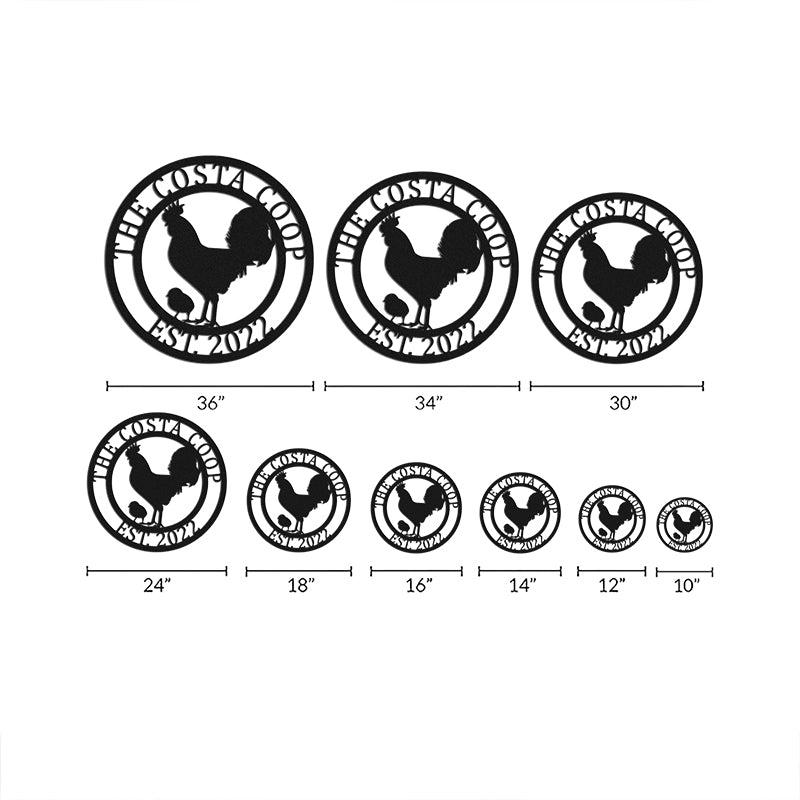 Custom Metal Chicken Coop Sign for Farm &amp; Ranch