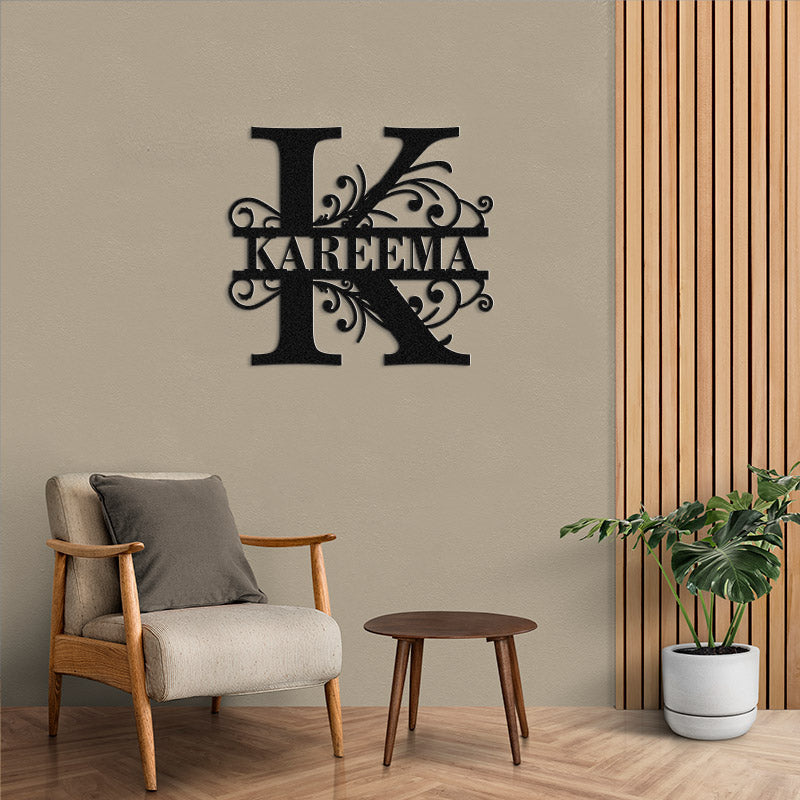 Personalized Metal Monogram Sign Metal Wall Decor