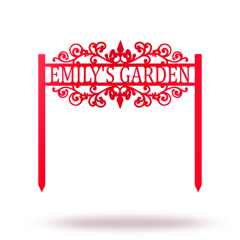 Personalized Metal Yard Garden Sign Garden Stake