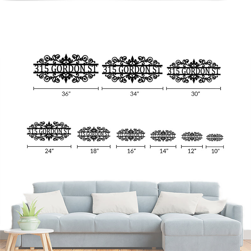 Custom Outdoor Address Metal Sign House Numbers for Home Decor