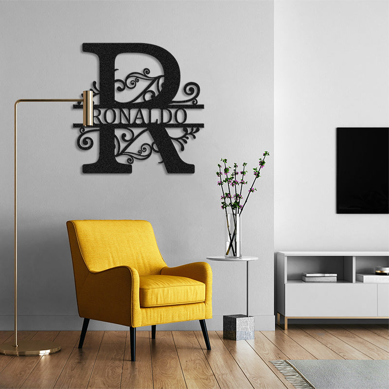 Personalized Last Name Monogram Metal Signs For Anniversary Gift