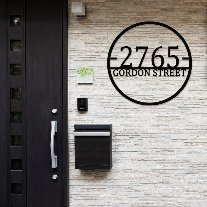 Custom Outdoor Metal Address Sign House Numbers for House Decor