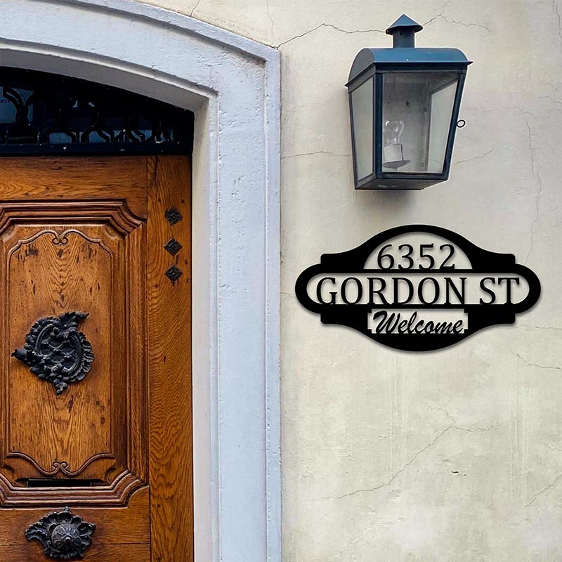 Custom Welcome Sign Address Metal Sign House Numbers
