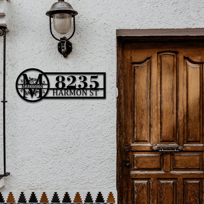 Custom Name Metal Address Sign Address Numbers for House