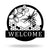 Custom Honey Bee Welcome Metal Sign for Garden Decor