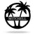 Custom Palm Trees Metal Monogram Sign For Ocean Lovers