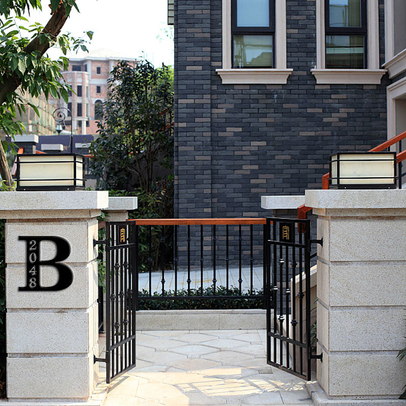 Personalized Last Name Monogram Address Sign House Numbers for Home