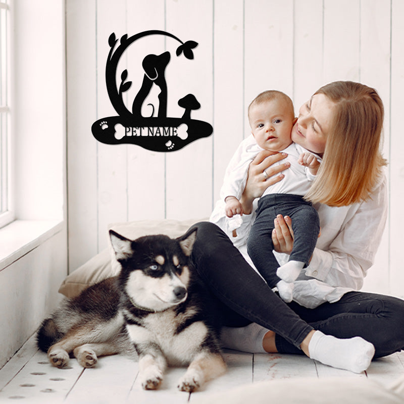 Custom Pet Dog Cat Metal Wall Sign Gift &amp; Home Decor