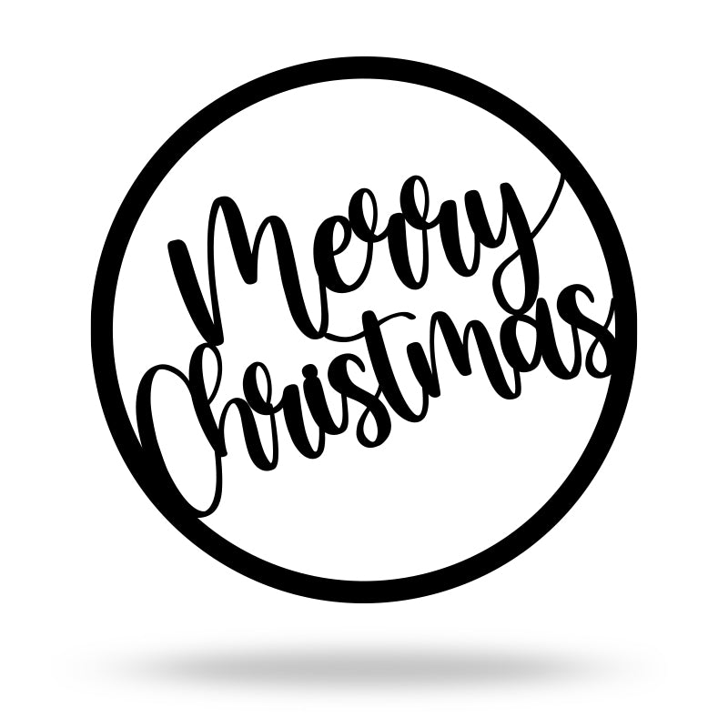 Merry Christmas Metal Wall Art Metal Mnogram Sign - iWantDIY