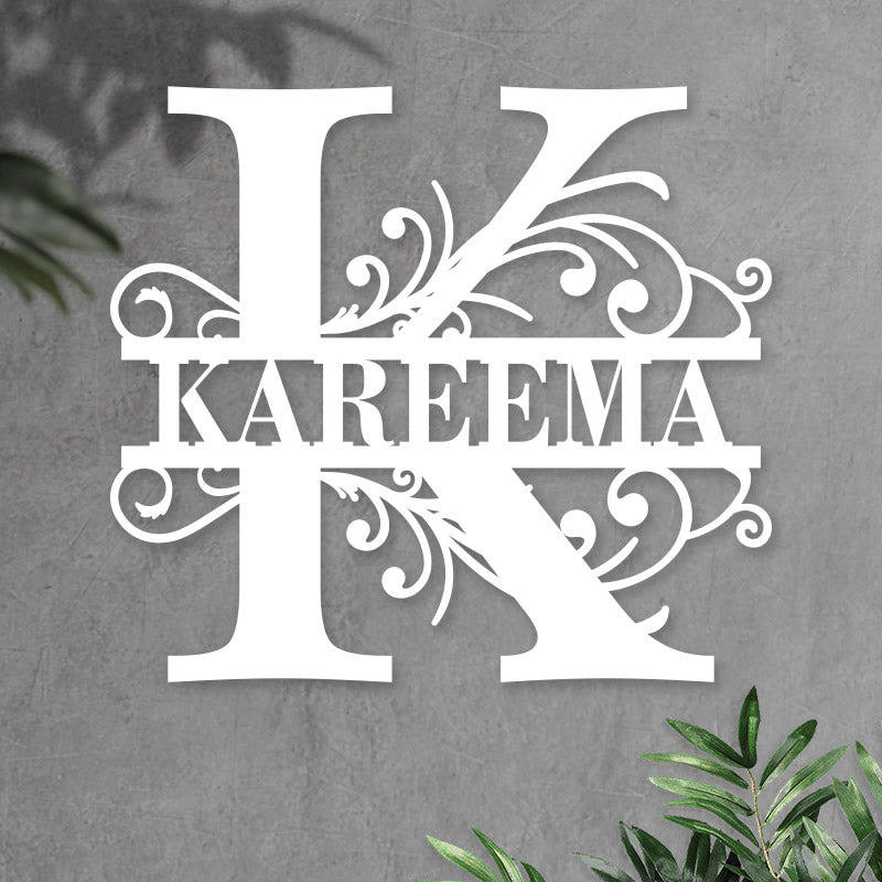 Personalized Metal Monogram Sign Metal Wall Decor