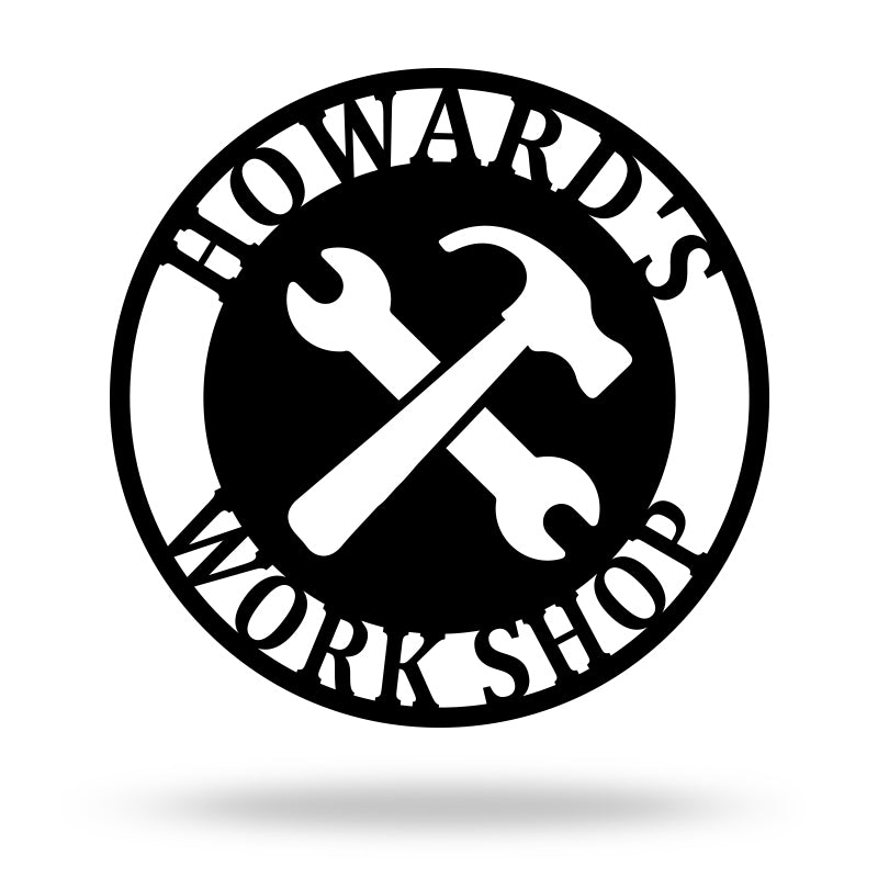 Personalized Metal Workshop Sign Metal Garage Sign